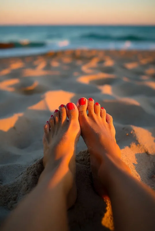 Plage 💅🦶 – photos de pieds de femmes par Lina-pied